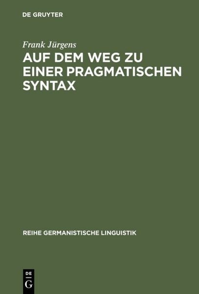Produktbild: Auf dem Weg zu einer pragmatischen Syntax