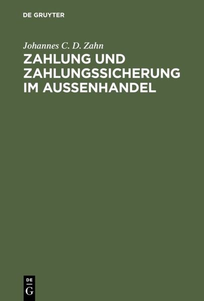 Produktbild: Zahlung und Zahlungssicherung im Aussenhandel