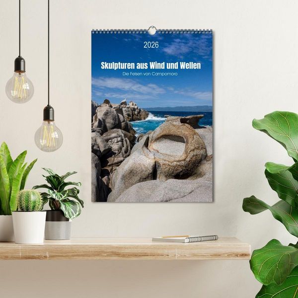 Produktbild: Skulpturen aus Wind und Wellen (Wandkalender 2026 DIN A3 hoch), CALVENDO Monatskalender