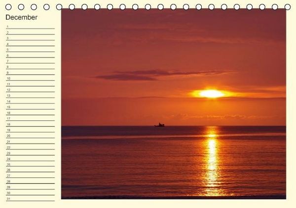 Produktbild: Colours by the sea / Birthday Calendar / UK-Version (Table Calendar perpetual DIN A5 Landscape)
