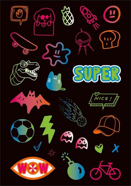 Produktbild: Neon-Sticker