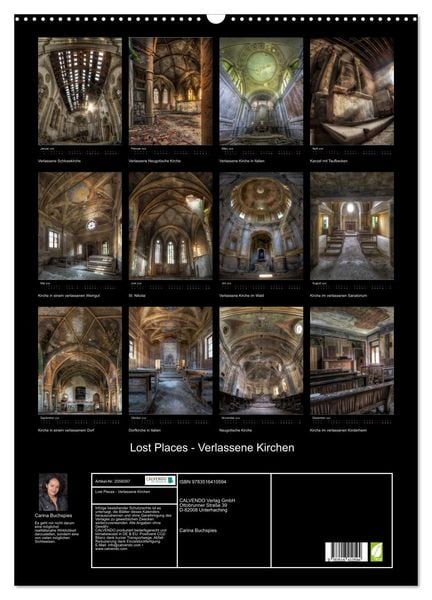 Produktbild: Lost Places - Verlassene Kirchen (Wandkalender 2026 DIN A2 hoch), CALVENDO Monatskalender