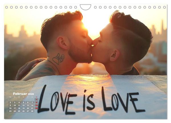 Produktbild: LGBTQ Pride - Regenbogenzeit, der Kalender f&uuml;r Vielfalt und Liebe (Wandkalender 2026 DIN A4 quer), CALVENDO Monatskalender