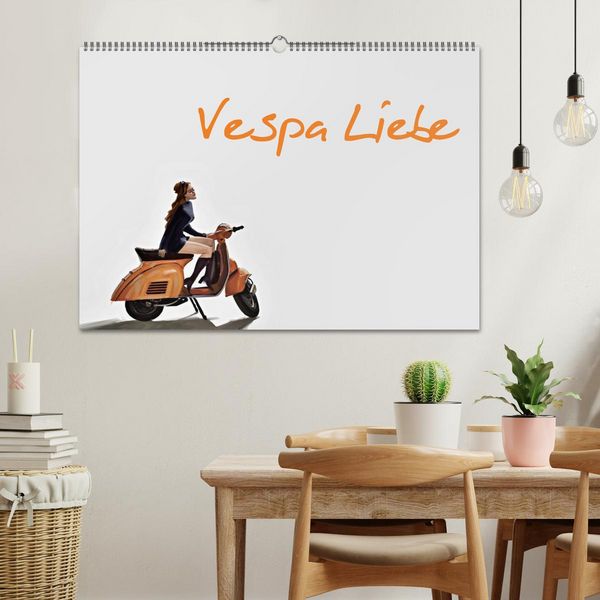 Produktbild: Vespa Liebe (Wandkalender 2026 DIN A2 quer), CALVENDO Monatskalender