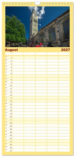 Produktbild: Familienplaner 2027 - &Uuml;berlingen am sch&ouml;nen Bodensee mit 5 Spalten (Wandkalender, 21 x 45 cm) CALVENDO