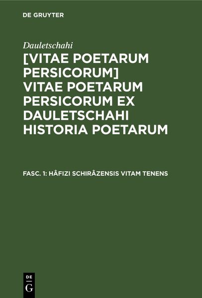Produktbild: H&acirc;fizi Schir&acirc;zensis vitam tenens