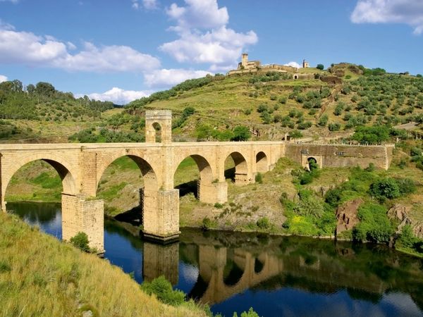 Produktbild: CALVENDO Puzzle Br&uuml;cke von Alc&aacute;ntara 1000 Teile Puzzle quer | 1000 Teile Lege-Gr&ouml;&szlig;e 64 &times; 48 cm Foto-Puzzle f&uuml;r gl&uuml;ckliche Stunden
