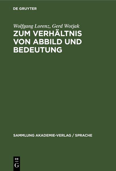 Produktbild: Zum Verh&auml;ltnis von Abbild und Bedeutung