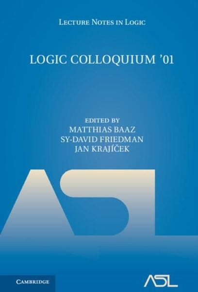 Produktbild: Logic Colloquium '01