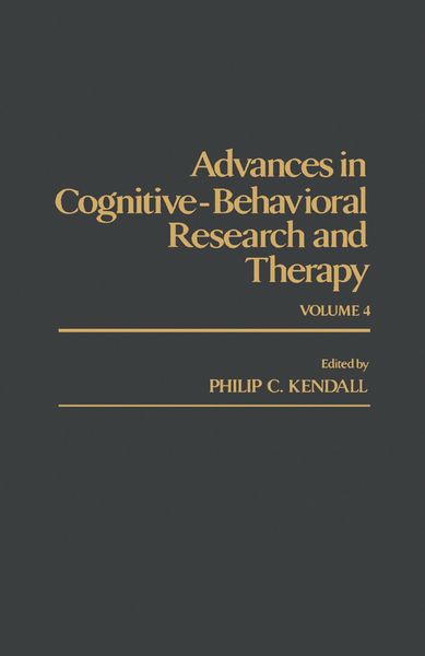 Produktbild: Advances in Cognitive-Behavioral Research and Therapy