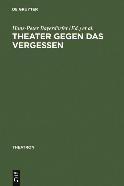Produktbild: Theater gegen das Vergessen