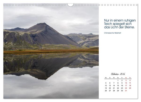 Produktbild: Insel der Elemente &ndash; Island in Bildern und Gedanken (Wandkalender 2026 DIN A3 quer), CALVENDO Monatskalender