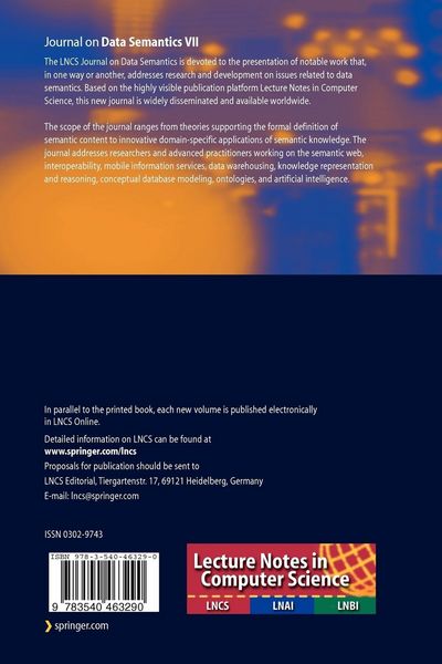 Produktbild: Journal on Data Semantics VII