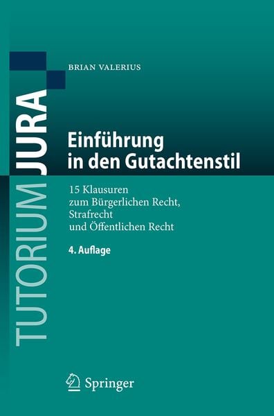 Produktbild: Einf&uuml;hrung in den Gutachtenstil