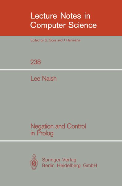 Produktbild: Negation and Control in Prolog