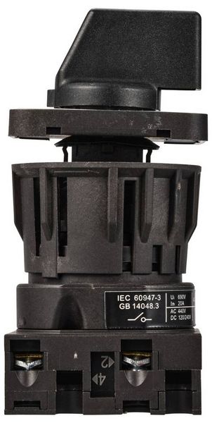 Produktbild: TRU COMPONENTS TC-LW40-20 C02/1C48I Nockenschalter 20A 690V 1 x 90&deg; Schwarz, Grau 1St.