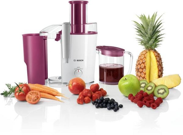 Produktbild: Bosch Haushalt Entsafter MES25C0 700 W Wei&szlig;, Weinrot