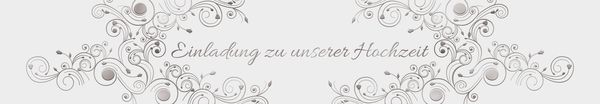 Produktbild: URSUS 5 Banderolen "Einladung zu unserer Hochzeit", wei&szlig;/silber