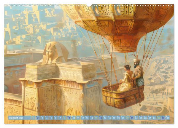 Produktbild: Ballonfahrt - Fantasie Stil (Wandkalender 2026 DIN A2 quer), CALVENDO Monatskalender