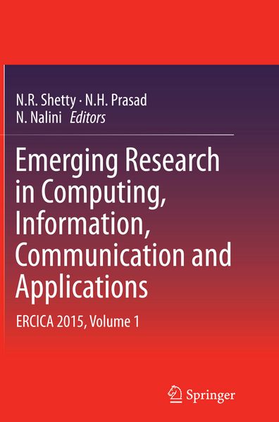 Produktbild: Emerging Research in Computing, Information, Communication and Applications