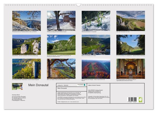 Produktbild: Mein Donautal (Wandkalender 2026 DIN A2 quer), CALVENDO Monatskalender