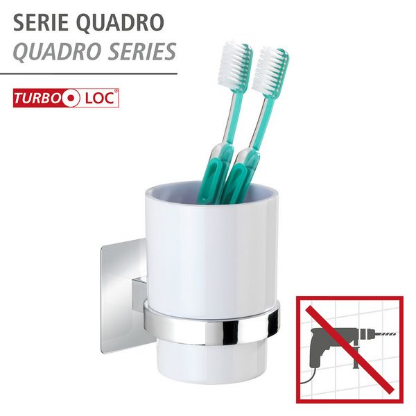Produktbild: Turbo-Loc&reg; Zahnputzbecher Quadro, Befestigen ohne bohren
