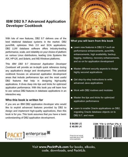 Produktbild: IBM DB2 9.7 Advanced Application Developer Cookbook