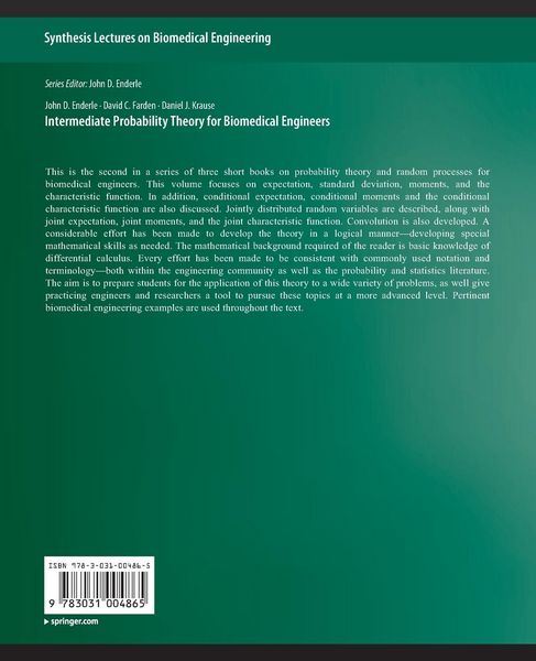 Produktbild: Intermediate Probability Theory for Biomedical Engineers