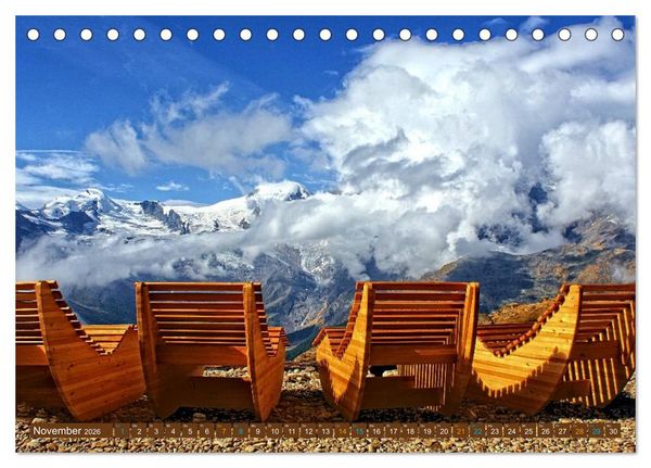 Produktbild: Hotspots im Wallis - Schweiz (Tischkalender 2026 DIN A5 quer), CALVENDO Monatskalender