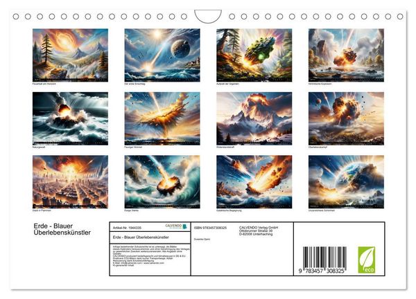 Produktbild: Erde - Blauer &Uuml;berlebensk&uuml;nstler (Wandkalender 2026 DIN A4 quer), CALVENDO Monatskalender