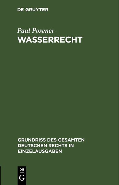 Produktbild: Wasserrecht