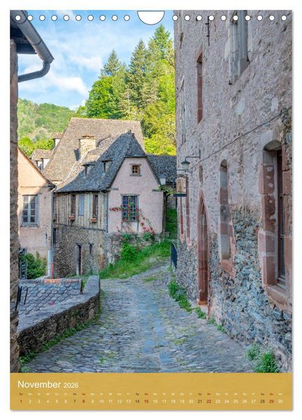 Produktbild: Conques - Via Podiensis (Wandkalender 2026 DIN A4 hoch), CALVENDO Monatskalender