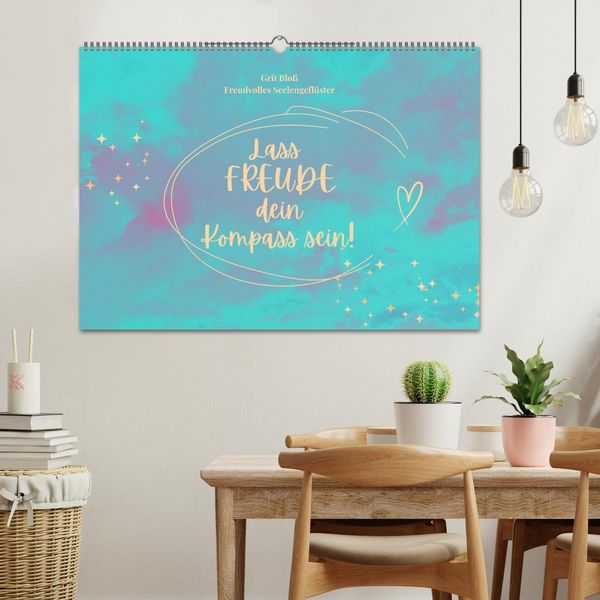 Produktbild: Lass Freude dein Kompass sein (Wandkalender 2026 DIN A2 quer), CALVENDO Monatskalender