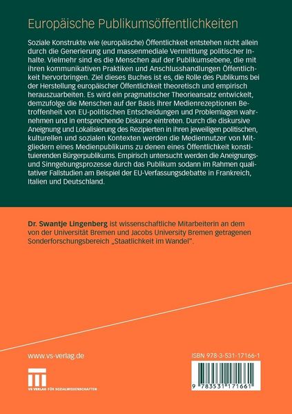 Produktbild: Europ&auml;ische Publikums&ouml;ffentlichkeiten