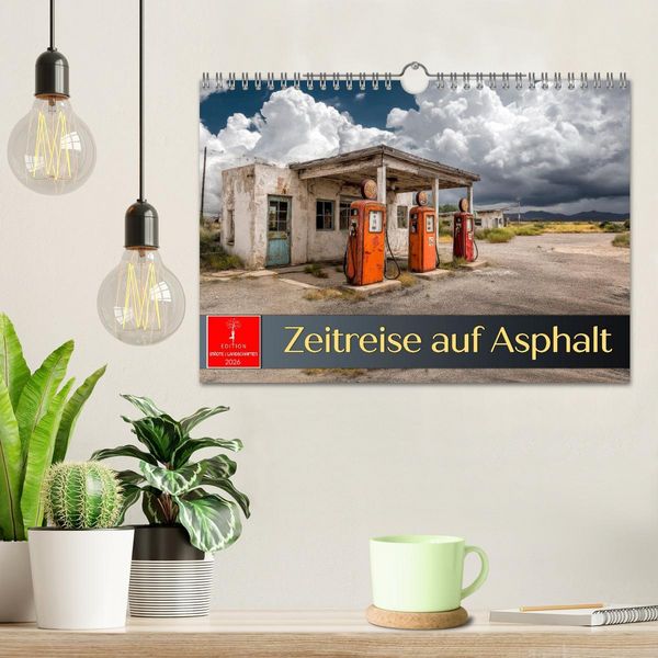 Produktbild: Zeitreise auf Asphalt (Wandkalender 2026 DIN A4 quer), CALVENDO Monatskalender