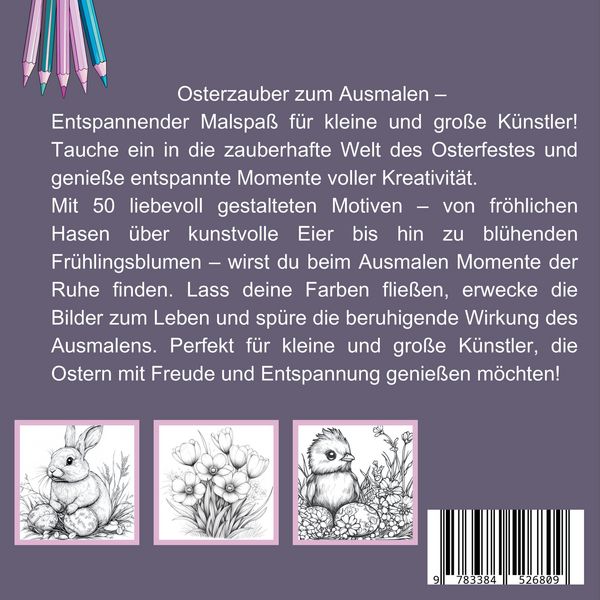 Produktbild: Osterzauber Malbuch f&uuml;r Erwachsene, Jugendliche und Kinder ab 6 Jahren