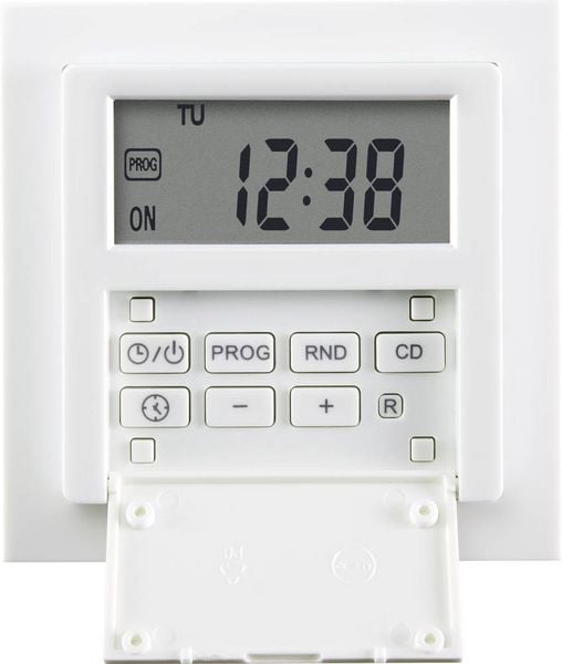 Produktbild: Sygonix SY-4504968 Unterputz-Timer digital Wochenprogramm 1800W Countdown-Funktion, inkl. Aufputzrahmen, START/STOPP-Funktion