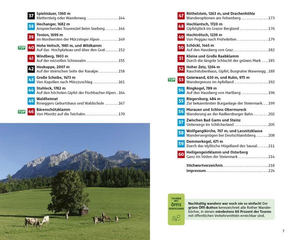 Produktbild: ROTHER Wanderbuch Wandern mit &Ouml;ffis - Steiermark. 60 Touren mit Bahn & Bus