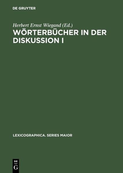 Produktbild: W&ouml;rterb&uuml;cher in der Diskussion I