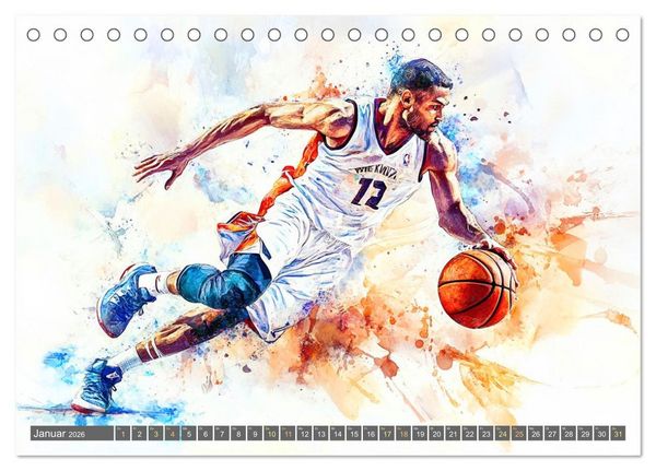Produktbild: Kunst des Sports (Tischkalender 2026 DIN A5 quer), CALVENDO Monatskalender