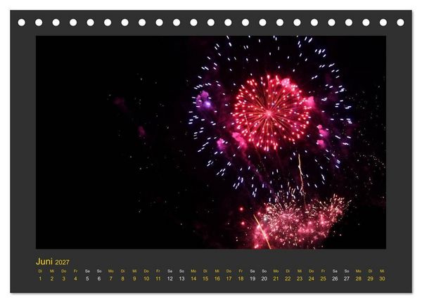 Produktbild: Feuerwerk - Explosives am Himmel (Tischkalender 2027 DIN A5 quer), CALVENDO Monatskalender