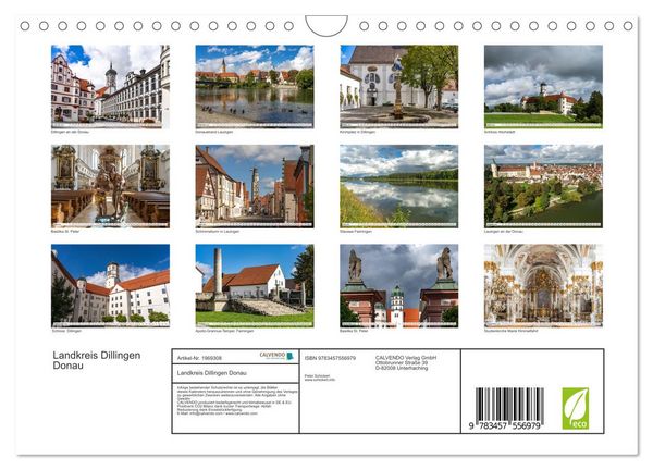 Produktbild: Landkreis Dillingen Donau (Wandkalender 2026 DIN A4 quer), CALVENDO Monatskalender