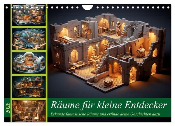 Produktbild: R&auml;ume f&uuml;r kleine Entdecker (Wandkalender 2026 DIN A4 quer), CALVENDO Monatskalender