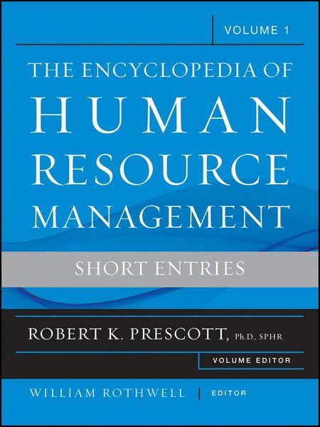 Produktbild: The Encyclopedia of Human Resource Management, Volume 1