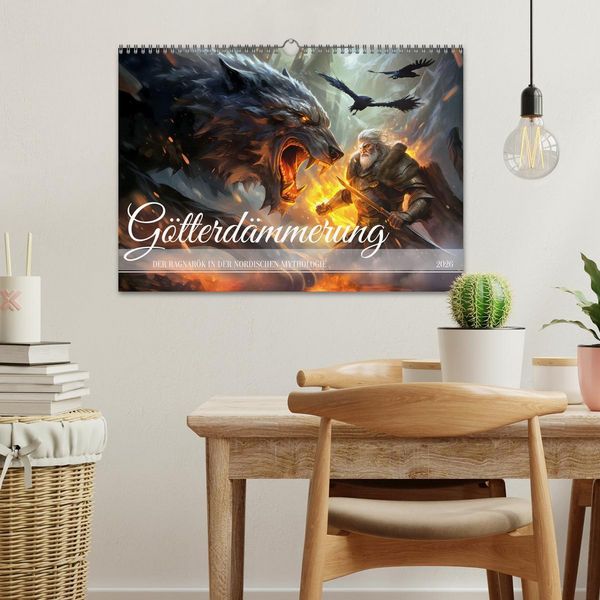 Produktbild: G&ouml;tterd&auml;mmerung - Der Ragnar&ouml;k in der nordischen Mythologie (Wandkalender 2026 DIN A3 quer), CALVENDO Monatskalender