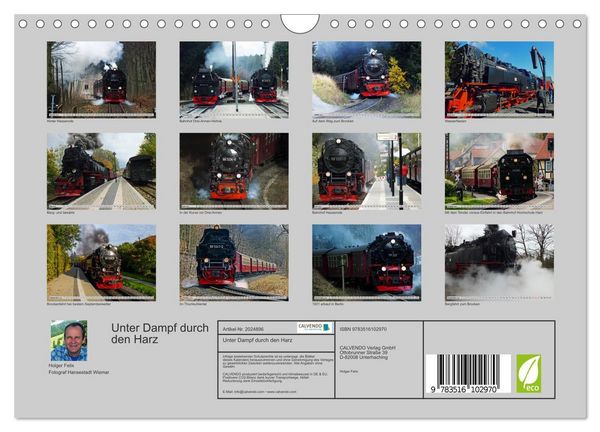 Produktbild: Unter Dampf durch den Harz (Wandkalender 2026 DIN A4 quer), CALVENDO Monatskalender