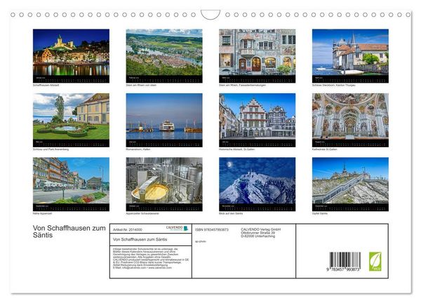 Produktbild: Von Schaffhausen zum S&auml;ntis (Wandkalender 2026 DIN A3 quer), CALVENDO Monatskalender