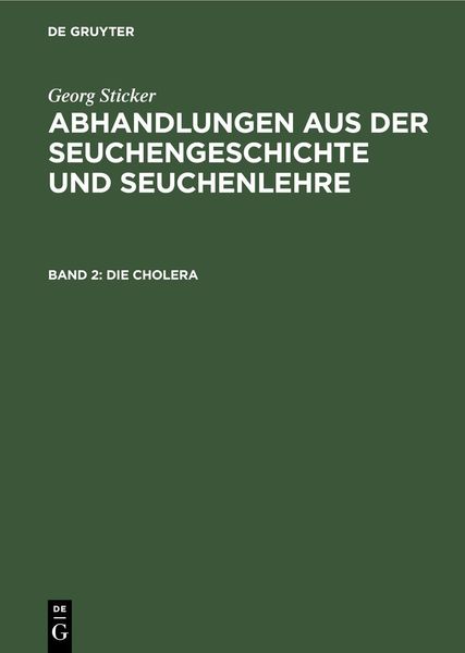 Produktbild: Die Cholera