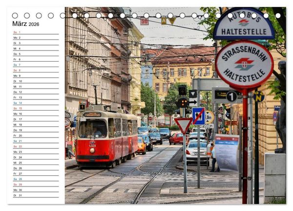 Produktbild: Wien - &Ouml;sterreichs charmante Hauptstadt (Tischkalender 2026 DIN A5 quer), CALVENDO Monatskalender