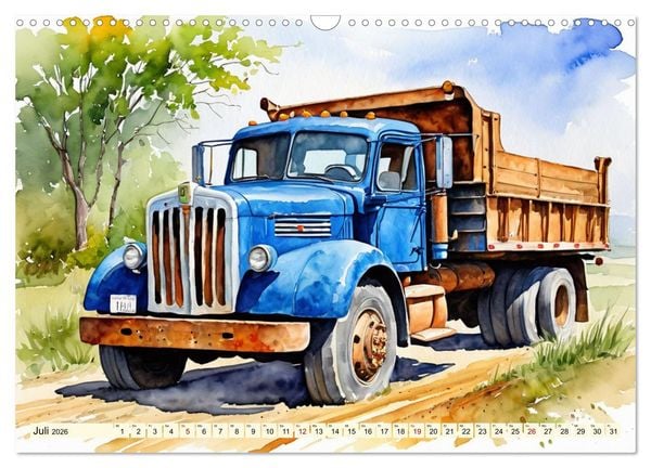 Produktbild: Nostalgische Trucks (Wandkalender 2026 DIN A3 quer), CALVENDO Monatskalender
